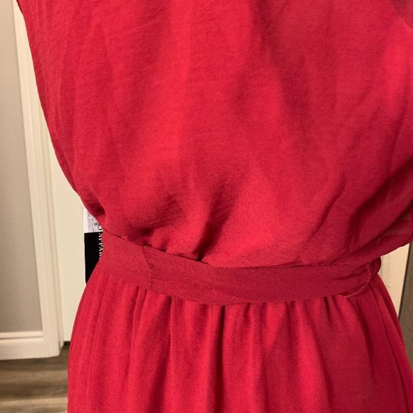 SOHO | Red Ruffle Tie Dress - Picture 7 of 9